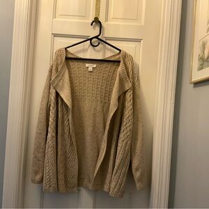 Cozy Beige Cable Knit Sweater (CJ Banks)